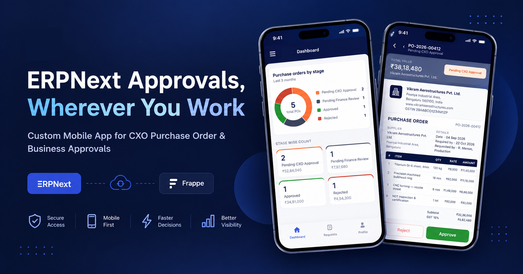 Accelerating Enterprise Approvals: A Custom ERPNext Mobile App for CXO - Cover Image